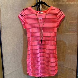 It Girl Neon Pink Sheer Top